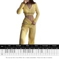 thumbnail image 2 of Trajes De 2 Piezas Trajes de 2 piezas para mujer, conjunto de pantalón de 2 piezas calado, traje de vacaciones Sexy ajustado Cgtredaw Amarillo S para Mujer, 2 of 7