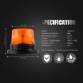 thumbnail image 2 of LED Strobe Emergency Warning Light with Magnetic Base for Trucks, Vehicles, and School Buses, 2 of 8