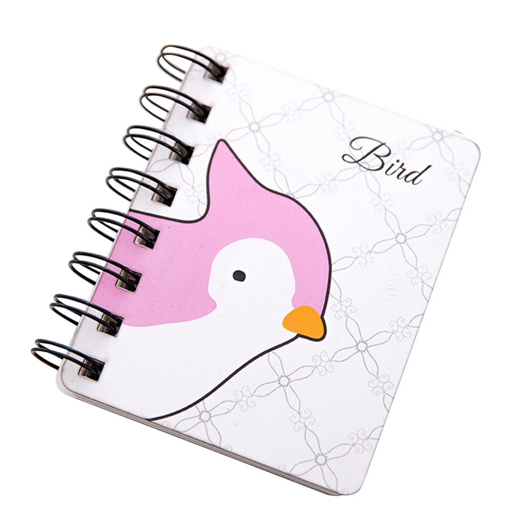 Kawaii Animal Spiral Coin Notebook Mini Blank Diary Journal Hand Book Stationery 
