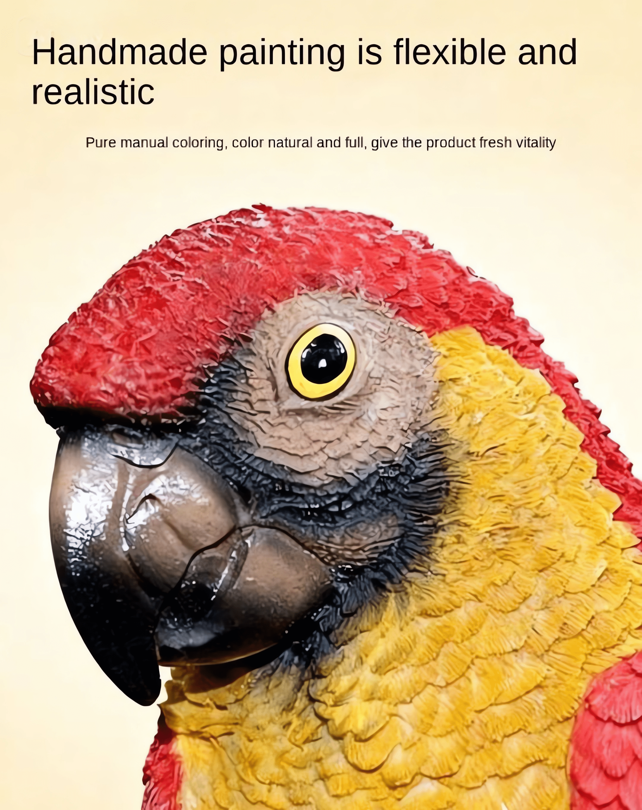 Parrot Garden Statue，Realistic Resin Parrot Tree Pendant Animal Sculpture ，Indoor And Outdoor  Garden Lawn House Art Resin Statue