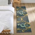 thumbnail image 3 of Yayeee Runner Rug for Bedroom 2'x6' Machine Washable Hallway Non Slip Mat, Green Celestial Serpent, 3 of 8