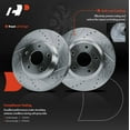 thumbnail image 4 of A-Premium 11.61 in (295 mm) Front Drilled and Slotted Disc Brake Rotors + Ceramic Pads Kit Compatible with Select Mazda Models - 3 2014-2018, CX-3 CX3 2016-2022, 6-PC Set, 4 of 9
