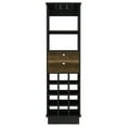 thumbnail image 3 of Modern Bar Storage Cabinet With Twelve Built-in Wine Rack, Two Drawers - Walnut For Dining Room And Rack Black, 3 of 4