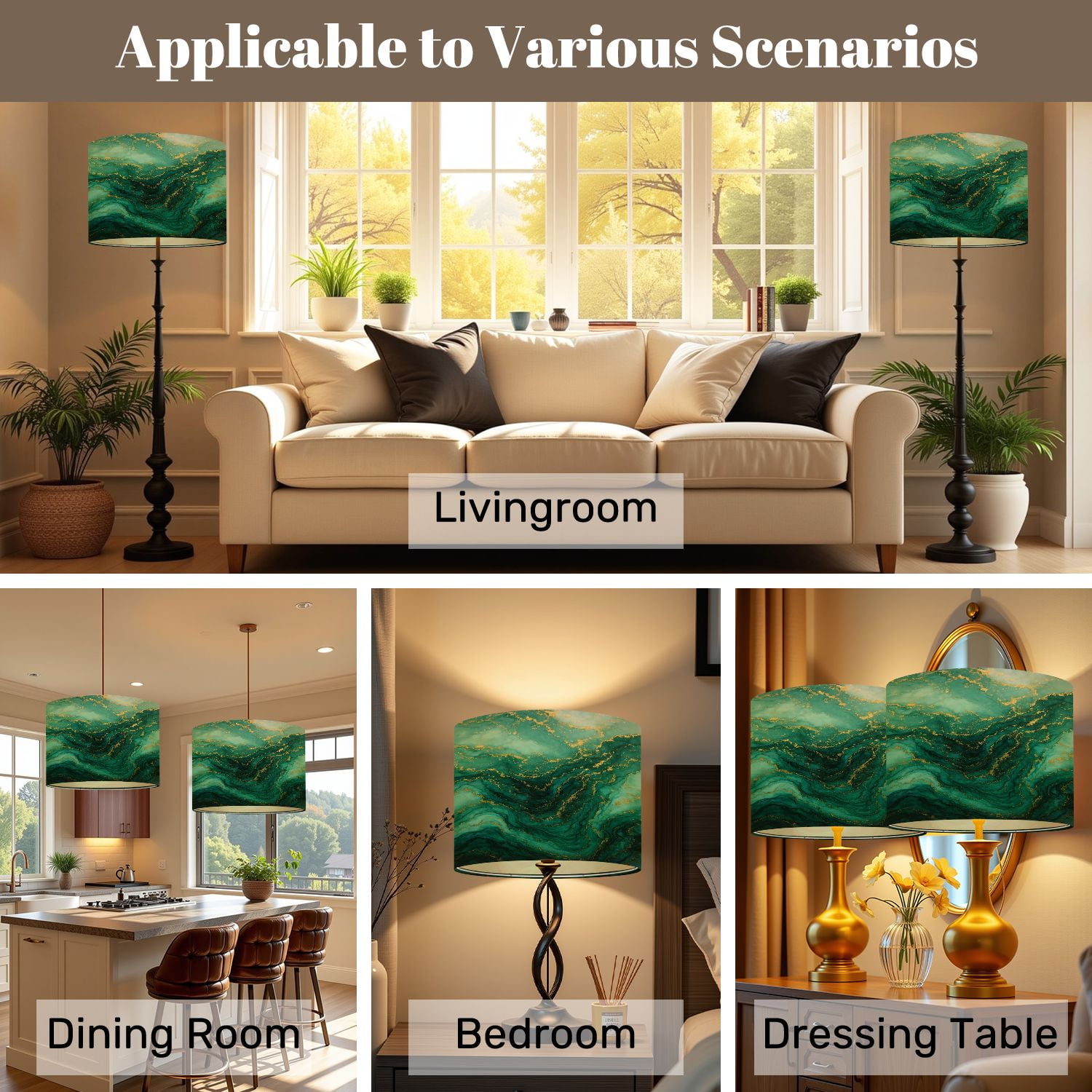 Lampshades 2 Pack Alcohol Lime Alcohol Ink Spots imitation Transparent clouds Sputter 13"x13"x10" Light Shade for Table Lamps Floor Lamps Drum Lamp Shades Lampshade Replacement Easy Assembly