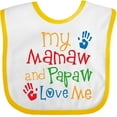 thumbnail image 3 of Inktastic Mamaw and Papaw Love Me Boys or Girls Baby Bib, 3 of 4