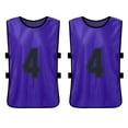 thumbnail image 4 of Pristin Vest,12PCS 's Pinnies Purple Pinnies Quick Soccer Vest 12PCS Kid's Team Numbered Bibs Numbered Soccer 12PCS Quick Soccer Team Soccer Team Numbered SIUKE BUZHI HUIOP Vest Soccer Vest, 4 of 7