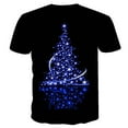 thumbnail image 3 of JINMGG Mens Shirts ,Men Casual Merry Christmas Christmas Tree 3D Digital Printing Pullover Round Neck Short Sleeve Blouse T-Shirt, 3 of 3