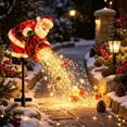 thumbnail image 2 of Clearance! Santa's Magic Pour - Flowing LED Christmas Garden Light, Solar Christmas Yard Stake with Cascading LED Strands, Santa Outdoor Garden Decor, 2 of 7