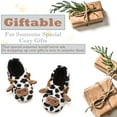 thumbnail image 6 of Cozylook Cute Animal Slipper Socks for Toddler Kids Girls Women, Fuzzy Fluffy Sherpa Lined, Non-Slip Indoor House Shoes, Cozy Birthday Christmas Gifts, Cow Big Kid 4-6, 6 of 7