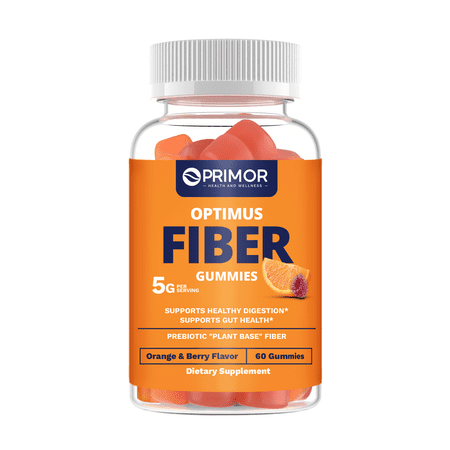 Optimus Weight Fiber Gummies Supports Digestion Health & Regularity - 5 Grams of Prebiotic Fiber - Vegetarian – Gluten Free – 100% Natural - for Women & Men – Made in USA – 60 Gummies