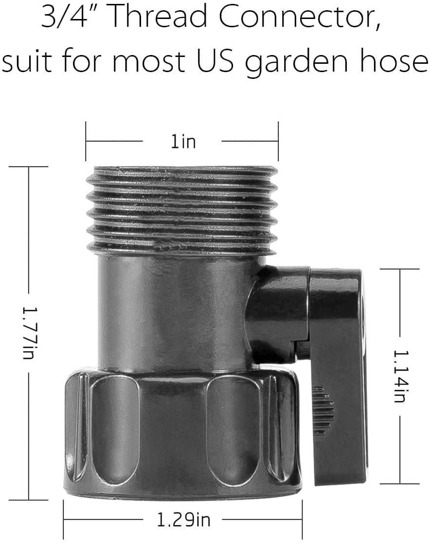 Buy 3/4'' Plastic Garden Hose Shut Off Valve Standard Water Shutoff