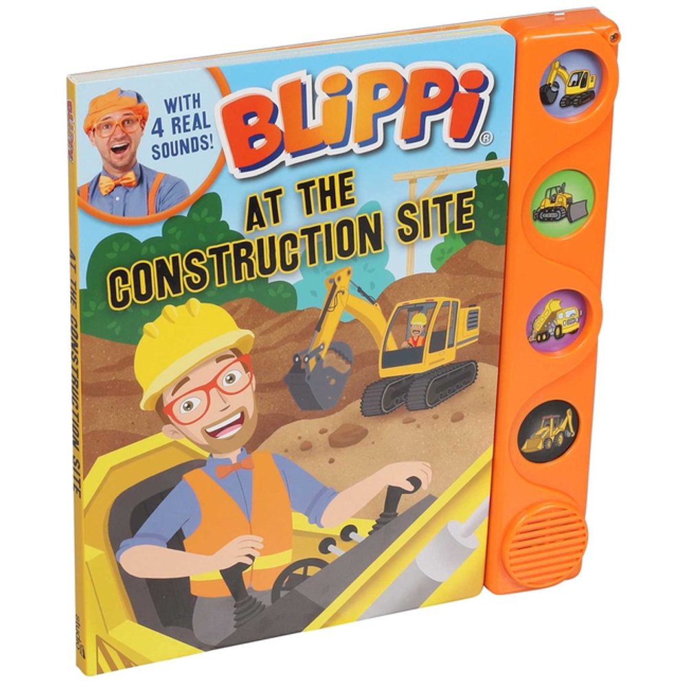 Sound Books Blippi At the Construction Site (Board Book) Walmart