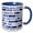 Blue/White, variant on 3drose, Contemporary Blue Image of Watercolor Brick Pattern, 15oz Mug
