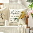 thumbnail image 5 of Be Joyful in Hope Bluebird Goldfinch Chickadee Throw Pillow Covers, 18 x 18 Inch Seasonal Spring Summer Cushion Case Decoration for Sofa Couch Set of 4, 5 of 6
