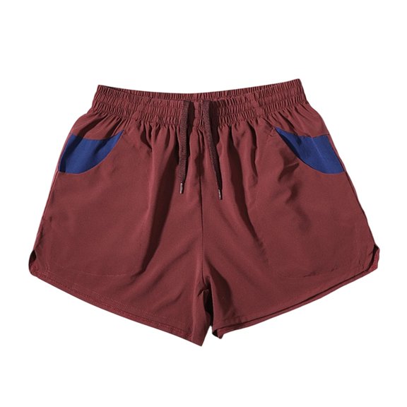 Gym Shorts Men Solid Color Drawstring Casual Sports Loose Fit Running Outdoor Summer Beach Hiking Golf Shorts With Pockets