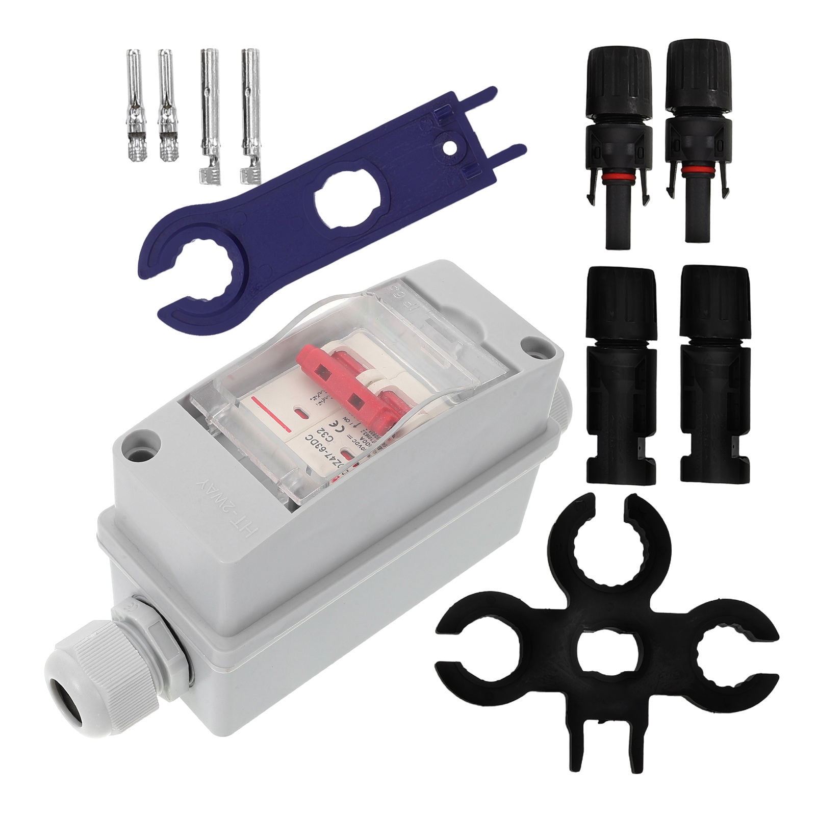 COOPHYA Plastic Solar Panel Junction Box with for Home Electrical Systems 1 Set