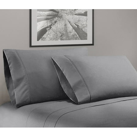Greek Key Sheets - Greek Key Ultra Soft 1800 Series Egyptian Comfort 4 Piece Sheet Set (king, Grey)