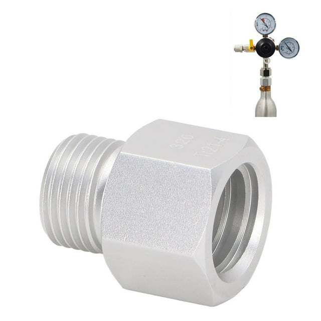 Connecteur de Recharge CO2, Adaptateur de Machine à Soda Structure Robuste Alliage d'Aluminium Tr21-4 à CGA320 Durable pour Boisson