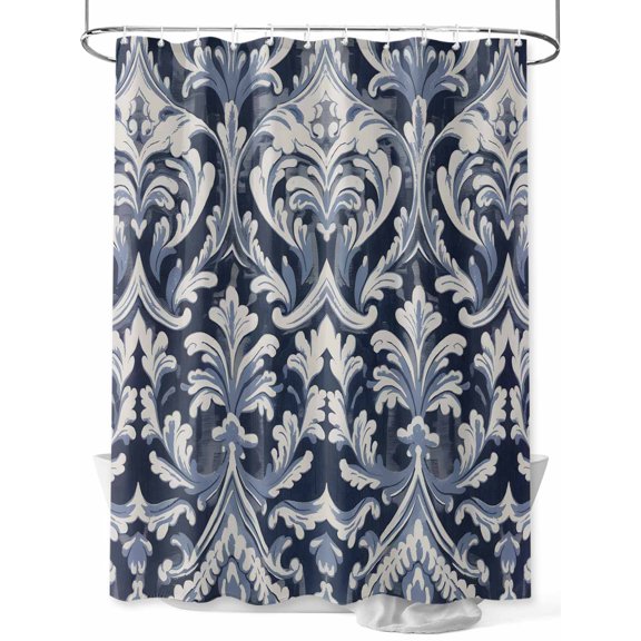 Fsddascl Vintage Boho Shower Curtain Set - 66" x 72" Washable Bathtub Curtain with 12 Hooks, Farmhouse Abstract Floral Aesthetic Art Waterproof Fabric Stall Shower Curtains for Bathroom/Bathtub
