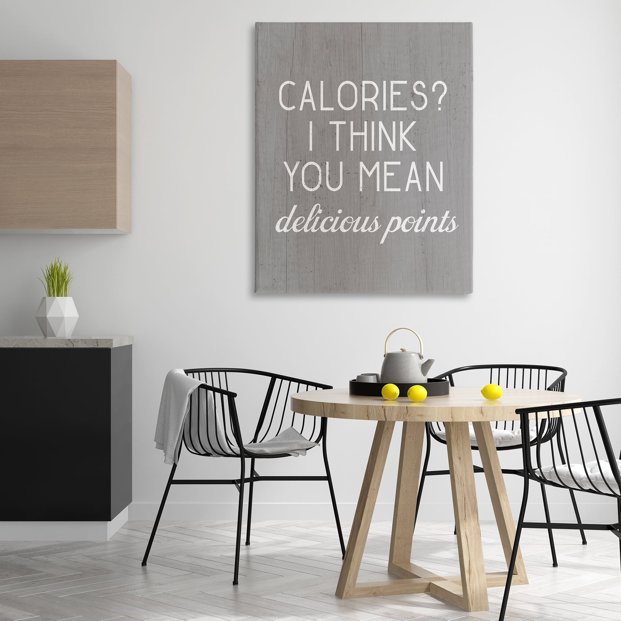 Stupell Industries Calories Delicious Points Food & Beverage Painting Gallery Wrapped Canvas Art Print Wall Art, 36 x 48