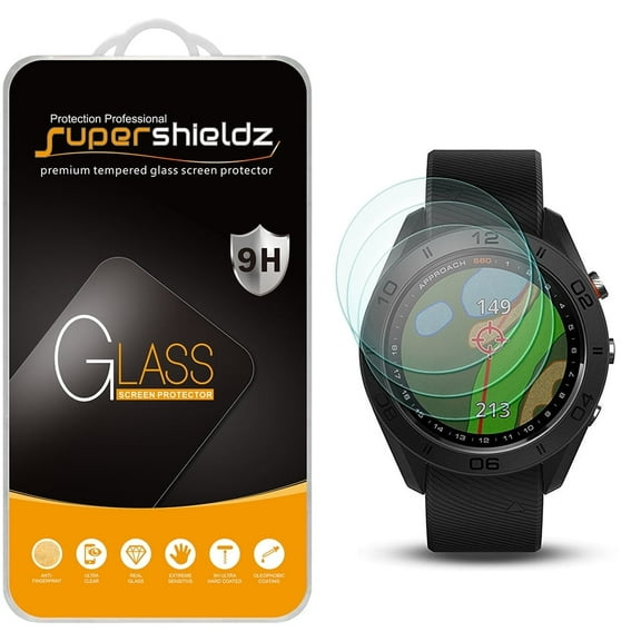[3-Pack] Supershieldz for Garmin Approach S60 Tempered Glass Screen Protector, Anti-Scratch, Anti-Fingerprint, Bubble Free