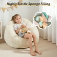 thumbnail image 5 of BYBYME Kids Bean Bag Chair,Soft Memory Foam Bean Bag Chair for Toddlers,Plush Lazy Sofa Lounger for Gaming,Reading,Beige, 5 of 8