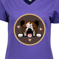 thumbnail image 4 of Inktastic English Bulldog Gift for Dog Lover Women's V-Neck T-Shirt, 4 of 5