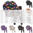 thumbnail image 3 of 6-7 Years Tween Girls Short Sleeve Print Shirts Tops Pants Outfits Pajama Set Girls Pj Sets For Girls, 3 of 9