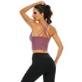 thumbnail image 3 of Women Girls Tube Top Camisole bras for Yoga Running Athletic Gym Workout Fitness Tank Tops, 3 of 3