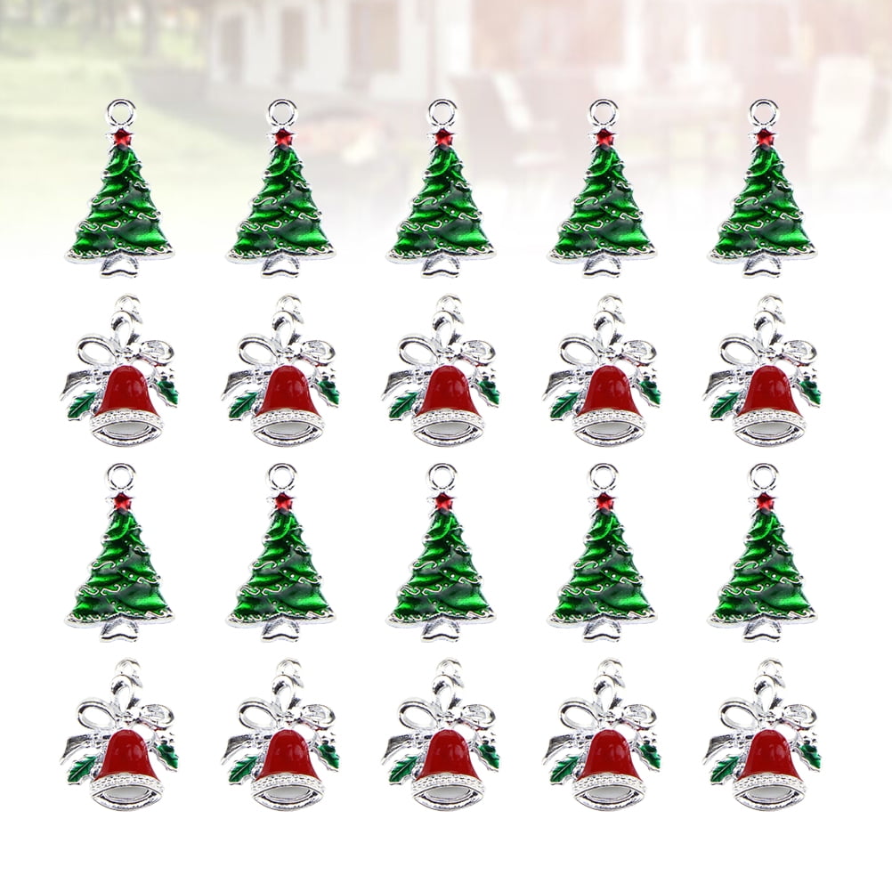 10Pcs Merry Christmas Accessory For Jewelry Making Diy Christmas Theme  Pendant Beads For Bracelets Charms Drop Oil Beads