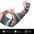 thumbnail image 2 of Bingfone Farmers Gardening Sleeves Sun Protection Arm Cooling Sleeves for Women Men with Thumb Hole - Astronaut Helmet Reflections, 2 of 7