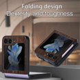 thumbnail image 4 of Nalacover for Samsung Galaxy Z Flip 5 Case, Wooden Patterned Shockproof Luxury Folded Anti-Scratch Camera & Screen Raised Protection Phone Cover for Samsung Z Flip5 2023,
Walnut, 4 of 9