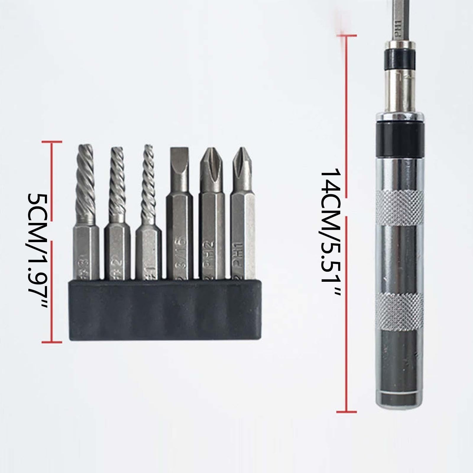 Xheghe Manual Hand Reversible Impact Driver Set - Ergonomic Tool for Easy Screw Removal and Installation, Includes Replaceable Bits for Home, Garage, Workshop Use