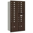 thumbnail image 2 of Maximum Height Recessed Mounted 4C Horizontal Mailbox with 20 Doors and 2 Parcel Lockers in Bronze with USPS Access - Rear Loading, 2 of 3