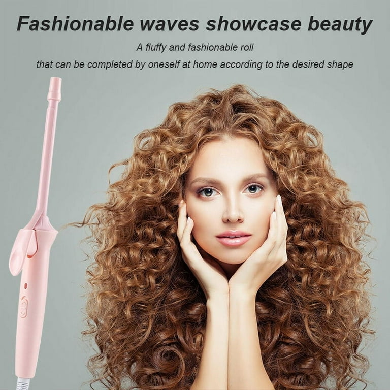 Hinzonek 9mm Small Hair Curler Mini Curling Iron Ceramic Coated Hair Curling Iron for Wool Roll,Wool Hair Curler,Tourmaline Ceramic Hair Curling Wand Hinzonek 9mm Small Hair Curler Mini Curling Iron Ceramic Coated Hair Curling Iron for Wool Roll,Wool Hair Curler,Tourmaline Ceramic Hair Curling Wand