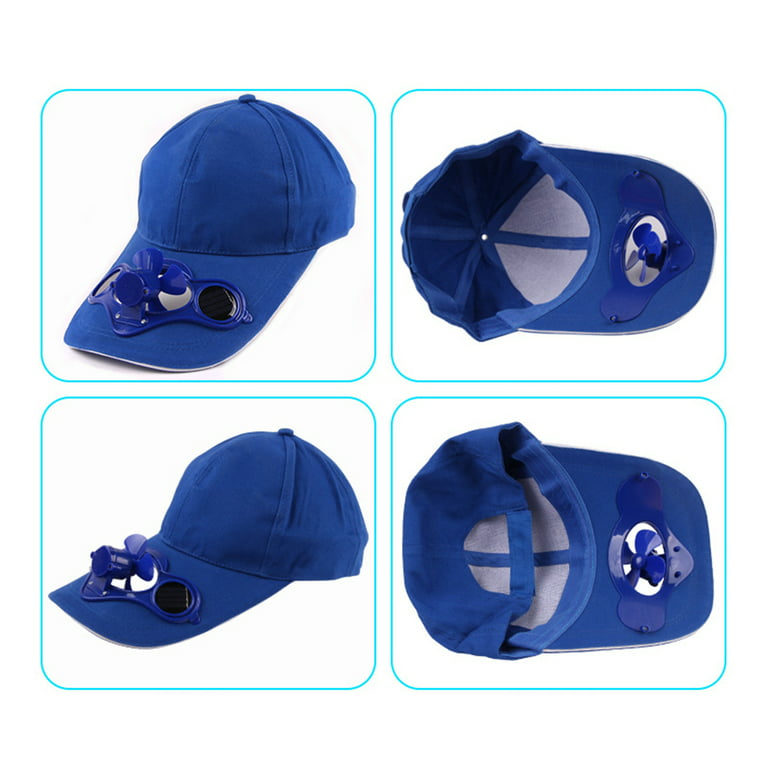 Walbest Outdoor Baseball Cap, Summer Solar Panel Powered Cooling Fan  Baseball Hat Snapback Sun Visor Hat for Unisex Men Women 