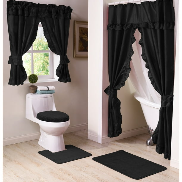 Madison Industries Starlite 11Piece Shower Curtain and Window Curtain