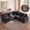 Black, variant on 89" Modular Sectional Sofa 5 Seat, V Shaped Couch, Cloud Couch with storage,sectional couches for living room with Side Table,chenille,Grey