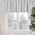 thumbnail image 6 of Leaves Valances for Windows Watercolor Abstract Black Floral Leaf Stripes Valance Curtains Rod Pocket Bathroom Small Window Treatments for Kitchen Living Room Bedroom, 54"x18", 6 of 7