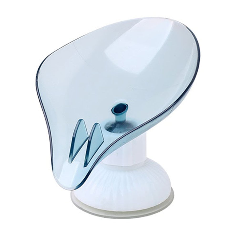 Leaf Shape Soap Holder Soap Dish For Bathroom Quick Drain Large Suction Cup P2 