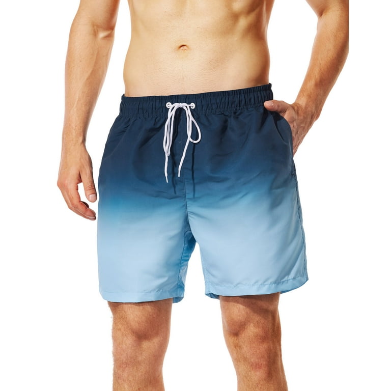 SOOMLON Golf Shorts Men Tie Dye Casual Shorts Summer Oversized Gradient  Beach Pants Sports Shorts Dark Blue M