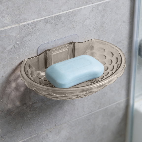 Shower soap holder, No‑Drill Wall‑Mount Self‑Draining Soap Rack, Compact Soap Dish For Household Bathroom Wall Storage Scenarios