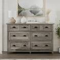 thumbnail image 4 of Walker Edison Farmhouse 6 Drawer Dresser, Grey Wash, 4 of 25