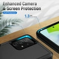 thumbnail image 4 of For Samsung Galaxy A16 5G Hybrid Dual Layer Phone Case with Tempered Glass Screen Protector, by OneToughShield - Cheetah Pink, 4 of 4