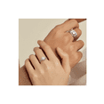 thumbnail image 4 of 2 Anillos De Pareja Plata 925 Compromiso Promesa Ajustable plata, 4 of 5