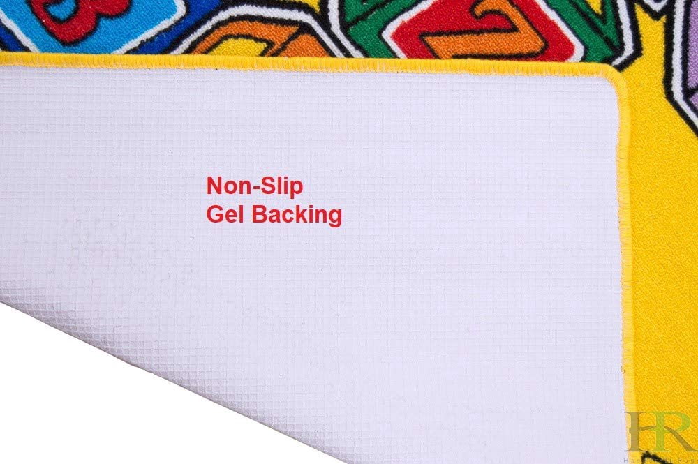 HR-Kids Rugs for Playroom Bedroom 8x10 Boys Girls Childrens Room Dcor Fun ABC Alphabet Blocks Interactive Gift for Kids Boys Girls Educational Learning Mat Rug Carpet for Nursery School Playroom