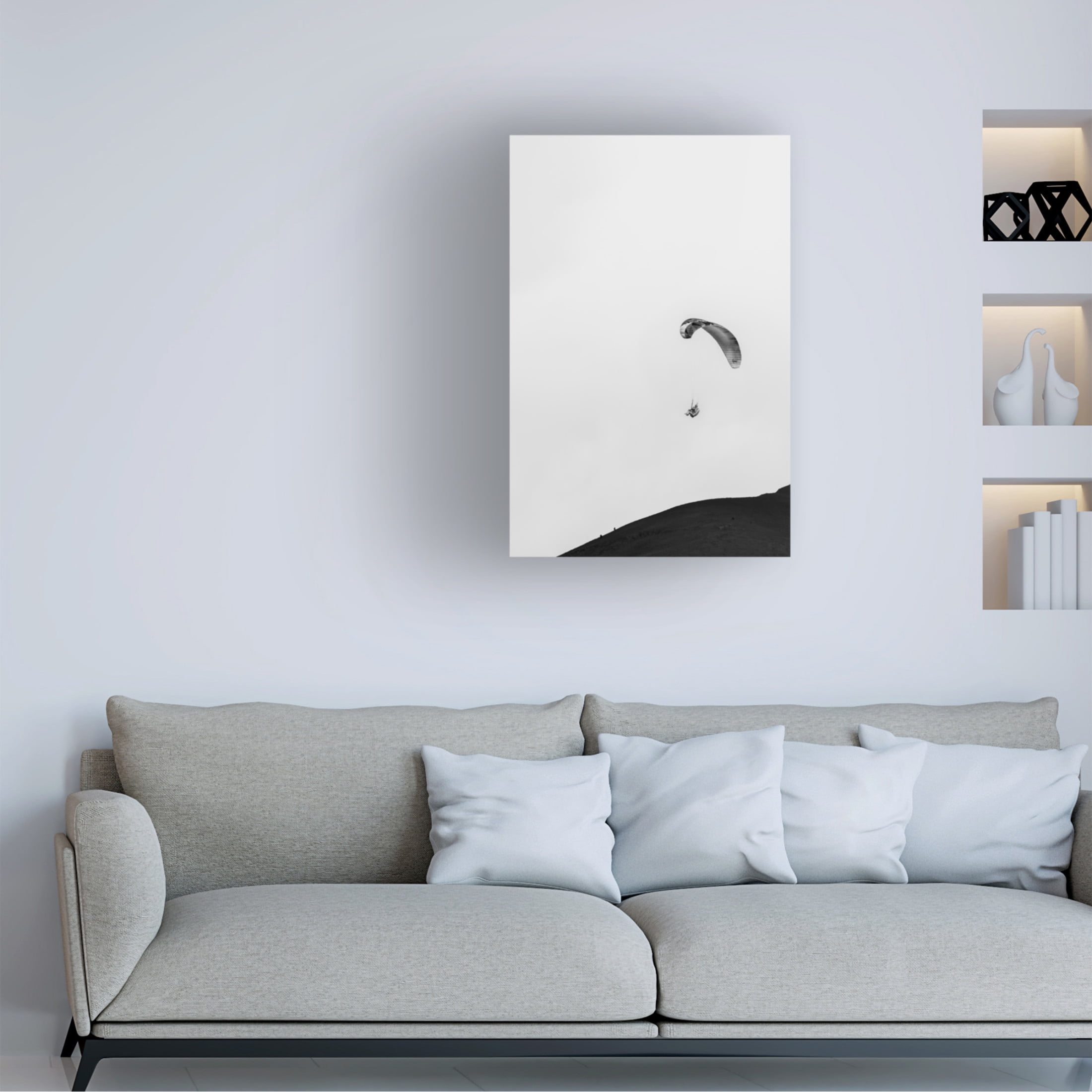Trademark Fine Art Bill Wang Paragliding Canvas Wall Art