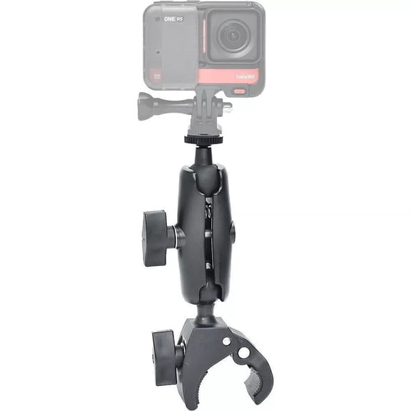 Bicycle & Motorcycle Handlebar Mount 360° Adjustable for Action Cameras - Compatible with Insta360 X5/X4/X3, GoPro Hero 13/12, DJI Action - Secure Non-Slip Grip, Universal 16-38mm Fit