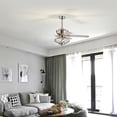 thumbnail image 3 of Gymax 52'' Ceiling Fan with Light Nickel Plated Color Wooden Blades w/Remote Control, 3 of 10