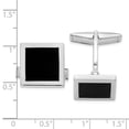 thumbnail image 3 of Auriga Fine Jewelry 925 Sterling Silver Onyx Cufflinks for Men, 3 of 4